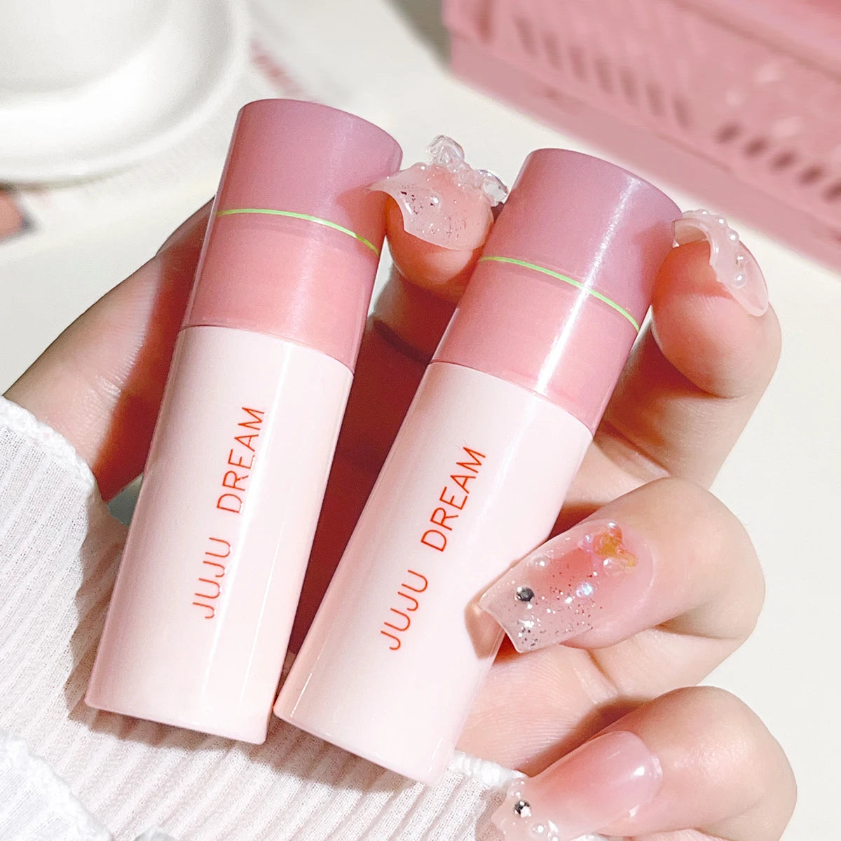 JUJU DREAM 6-Color Matte Lip Glaze Set – Long-Lasting, Velvet Non-Stick, Nude Finish