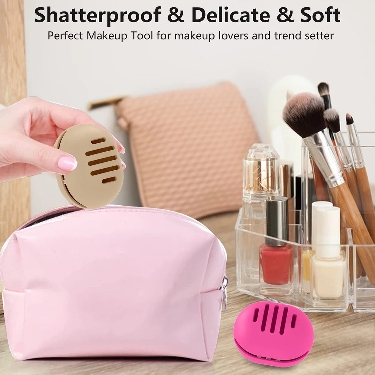 LuxuryGlow Eco-Friendly Silicone Beauty Blender Storage Case – Portable & Reusable Organizer