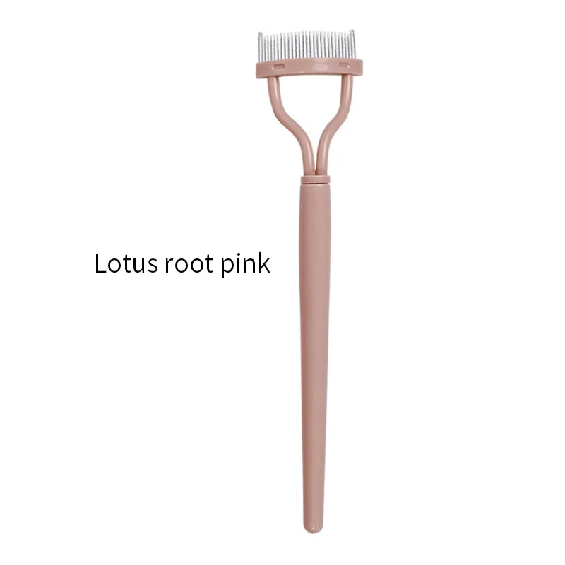 LuxuryGlow Stainless Steel Eyelash Separator & Curler | Metal Teeth Mascara Comb