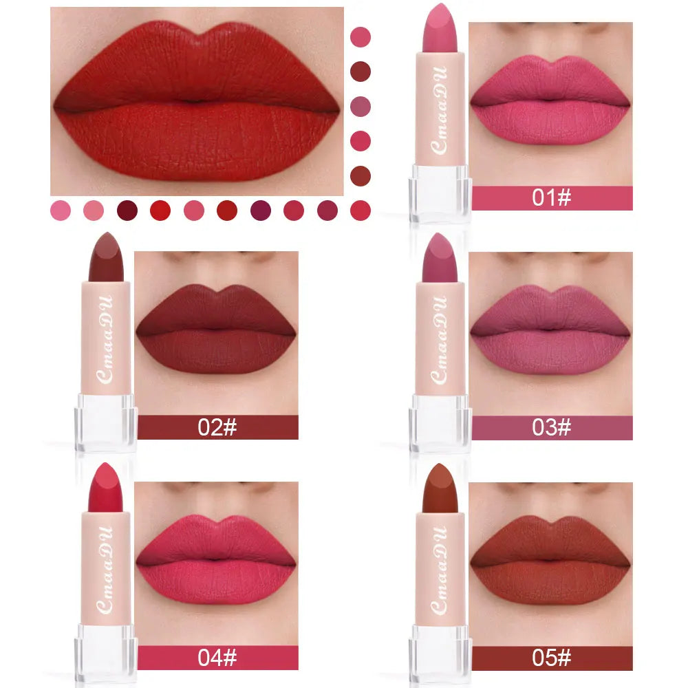 cmaadu Velvet Matte Lipstick – Long-Lasting, Waterproof & Moisturizing Gloss