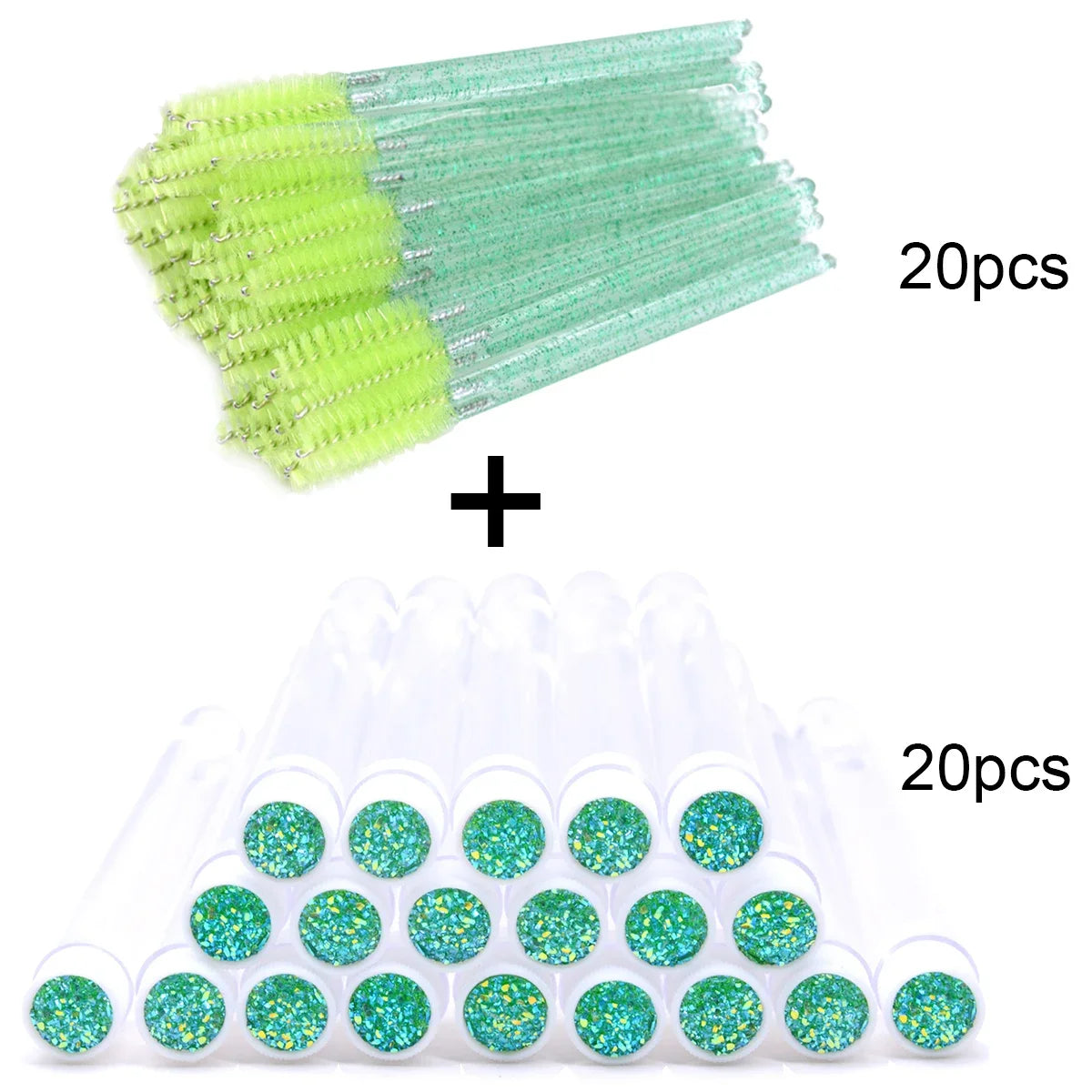 ZXZZS 20PCS Reusable Eyelash Brush Set with Dust-Proof Tubes – Replaceable Mascara Wands for Lash & Brow Makeup