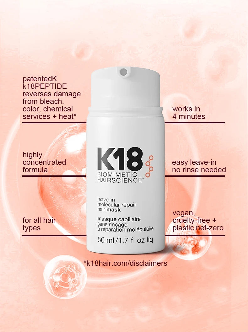 Jaysuing K18 Leave-In Repair Hair Mask – 50ML Conditioner for Dry & Damaged Hair (4-Minute Treatment)