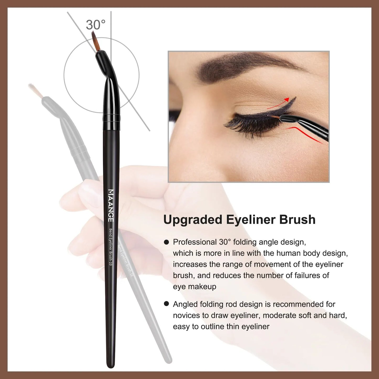 MAANGE - Juego de 25 brochas de maquillaje profesional para rostro y ojos en caja de regalo