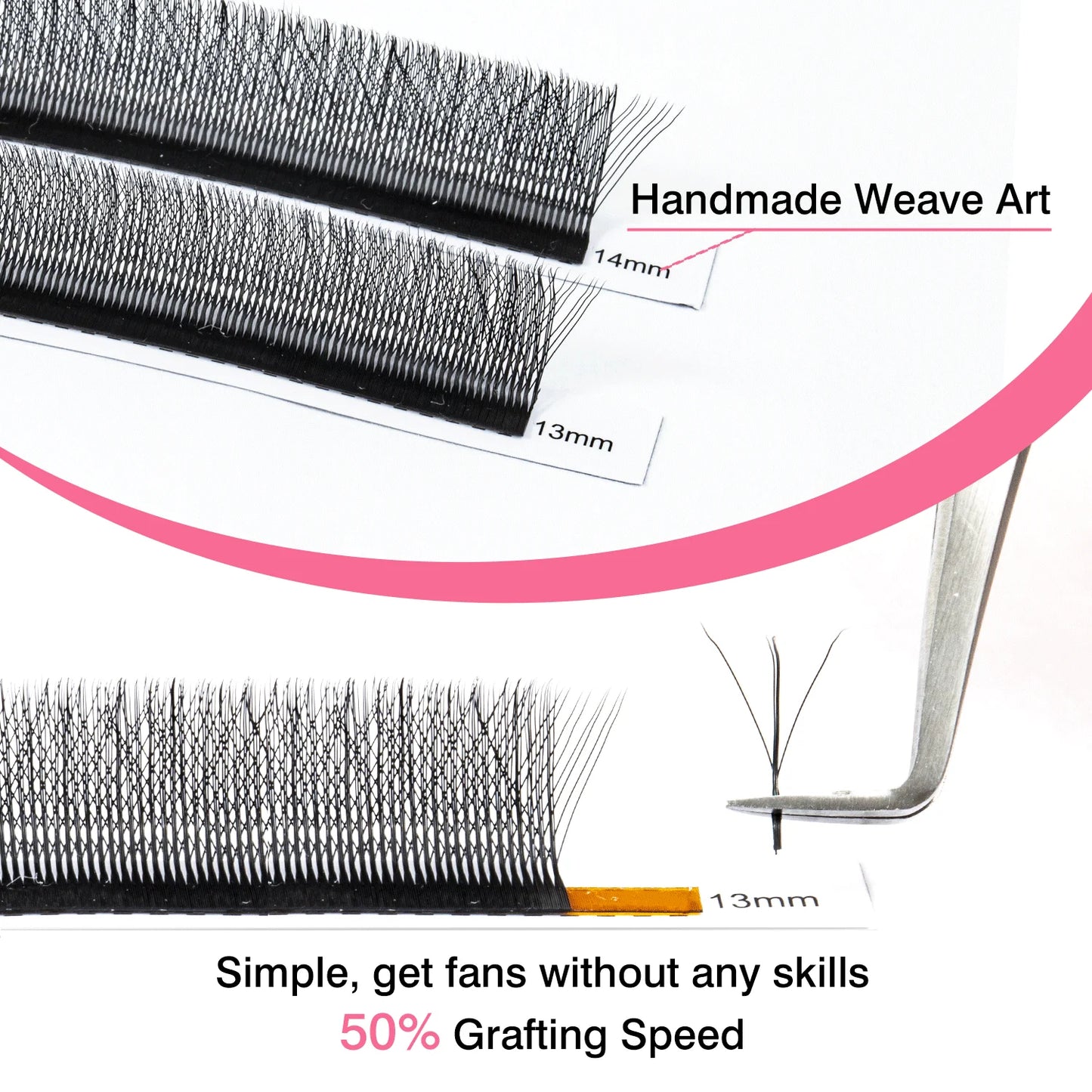 TDANCE 3D–6D Premade W Style Blooming Lash Fans | Faux Mink Volume Eyelash Extensions C90