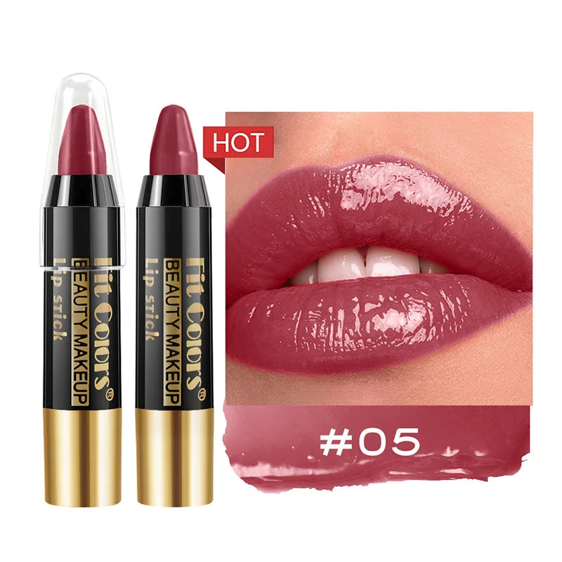 Set de lápices labiales LuxuryGLOW Fit Colors Velvet: 6 tonos, resistentes al agua e hidratantes