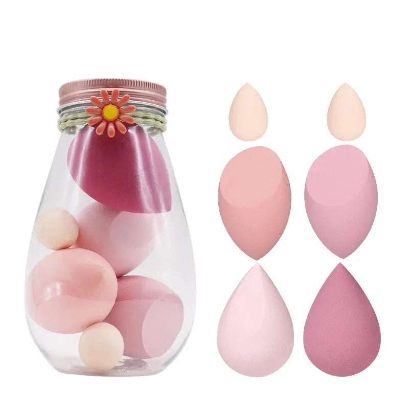 6-Pack Dual Use Makeup Sponges | Wet & Dry Water Drop Beauty Blender Puff