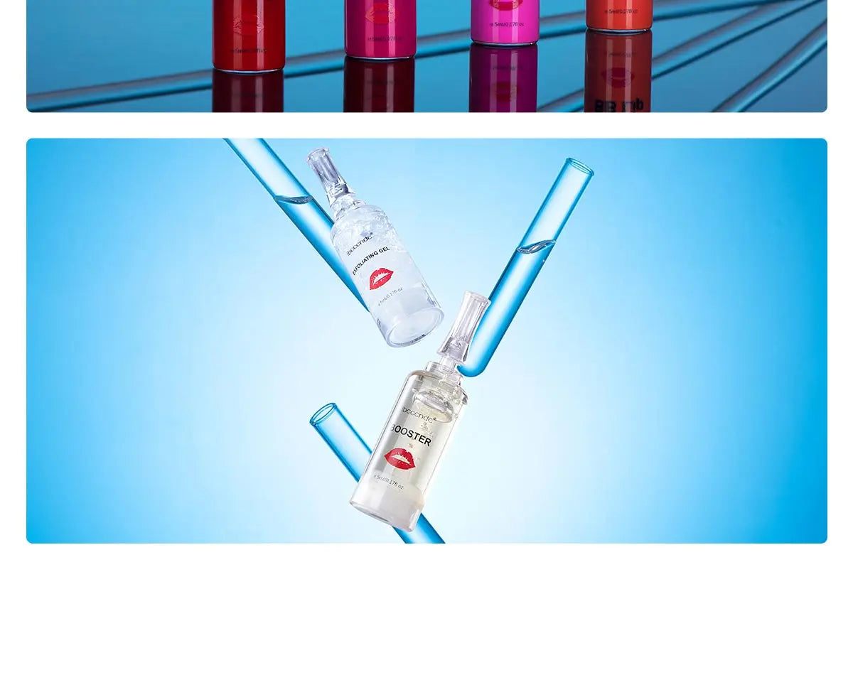 ibcccndc BB Lips Ampoule Serum Starter Kit – Semi-Permanent Gloss & Lip Tint Set (10pcs)