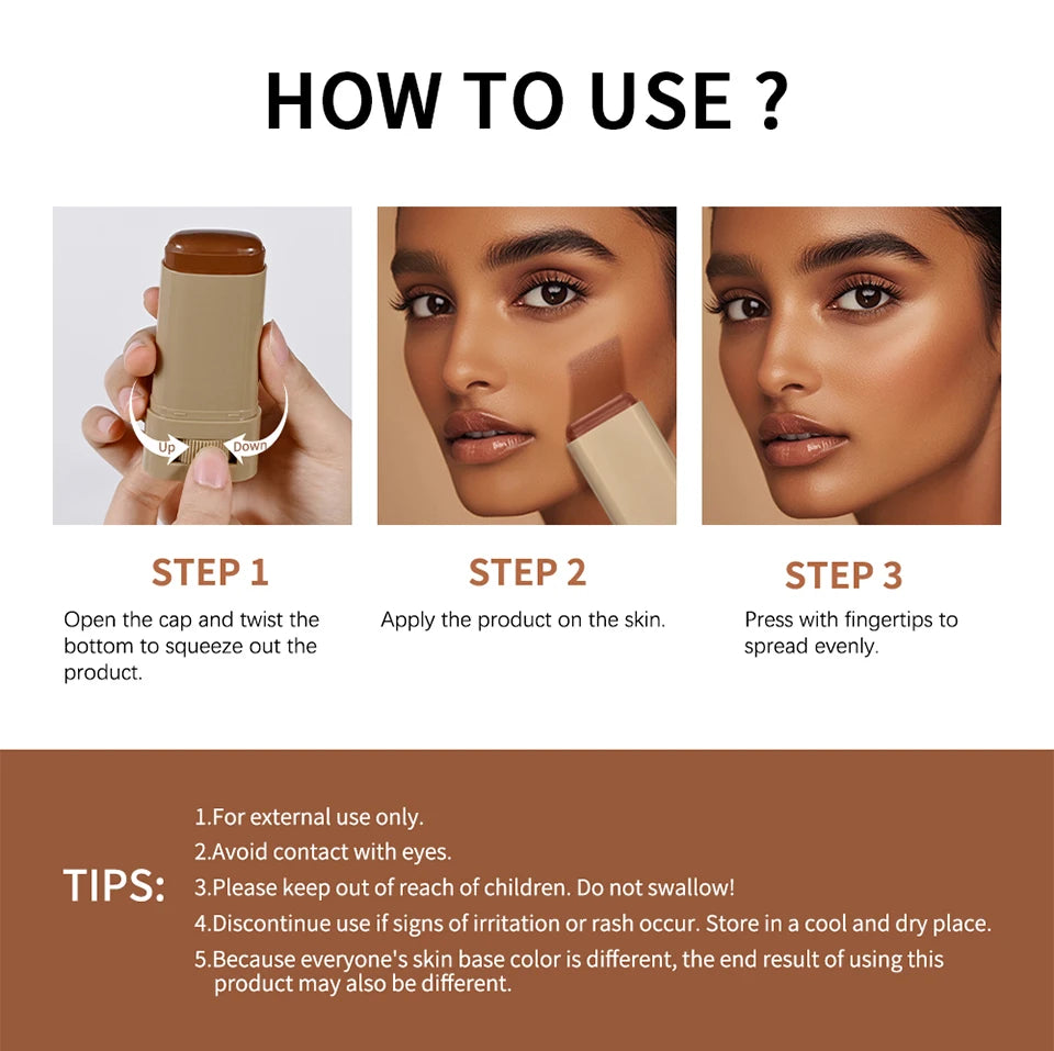 Lakerain Eraser Foundation Stick – Serum-Infused Skin Tint for Flawless, Hydrated Coverage