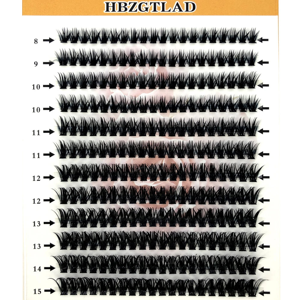 رموش HBZGTLAD D Curl Lash Clusters بمزيج 30D–100D - رموش صناعية ناعمة وطبيعية