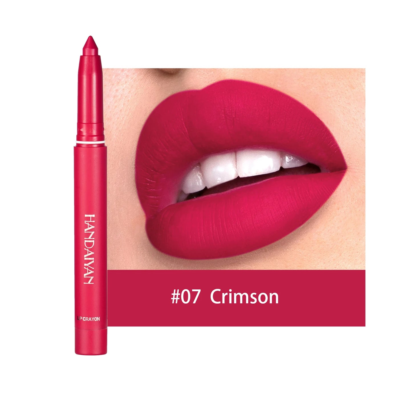 HANDAIYAN Matte Lipstick Pen with Built-In Sharpener – Fadeless & Non-Staining