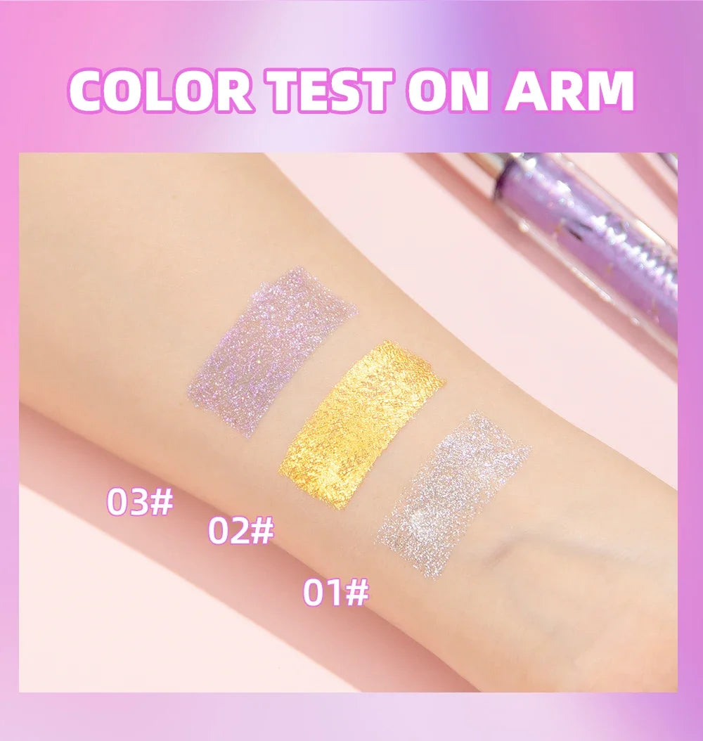 LuxuryGlow Diamond Purple Glitter Mascara – Curling, Volumizing & Sweatproof Shine