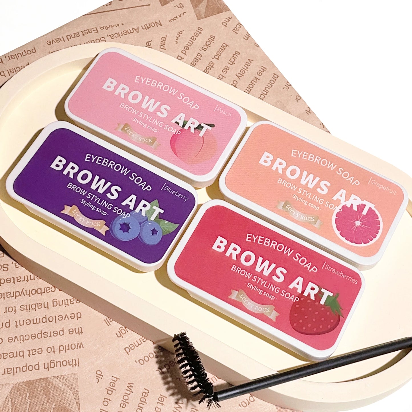 LuxuryGlow 4-Color Eyebrow Styling Wax – Waterproof, Natural Look & Long-Lasting Hold