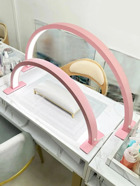 DUTRIEUX Half-Moon LED Nail Lamp – Adjustable 3-Color Fill Light for Beauty & Skin Care