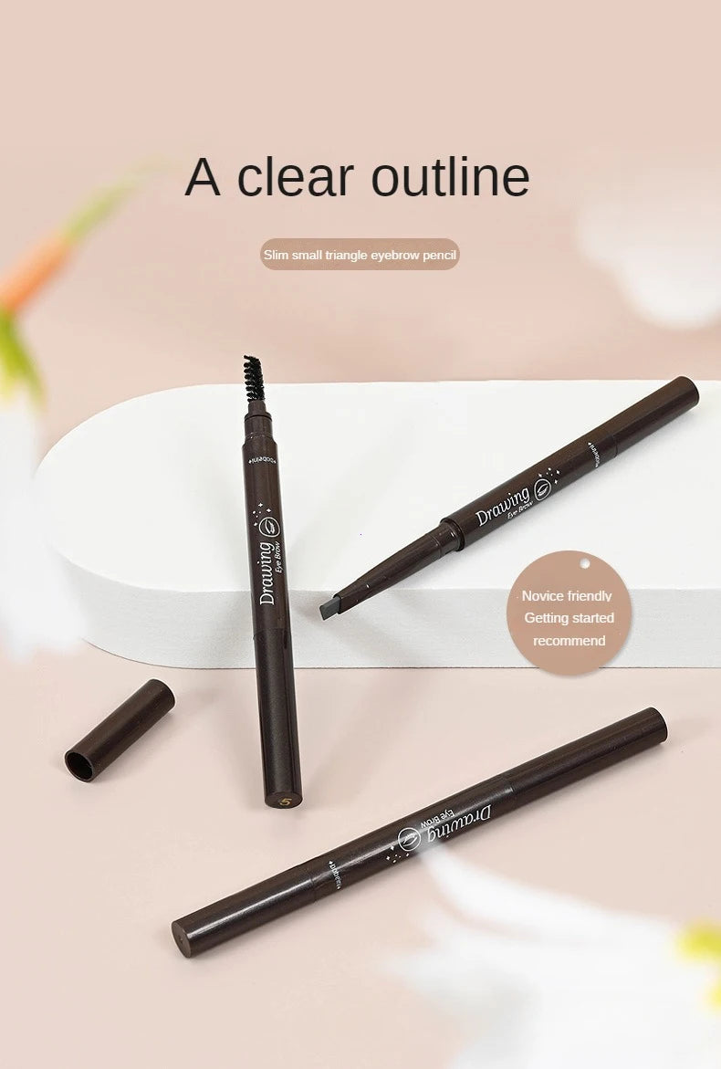 LuxuryGlow 2-in-1 Waterproof Eyebrow Pencil — Long-Lasting with Brow Brush (5 Colors)