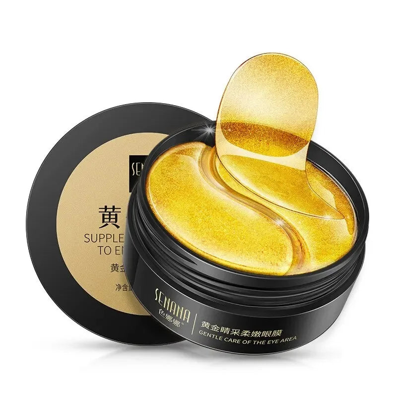 REAROYA 24K Gold Collagen Eye Mask – 60 Pcs for Dark Circles, Puffiness & Fine Lines
