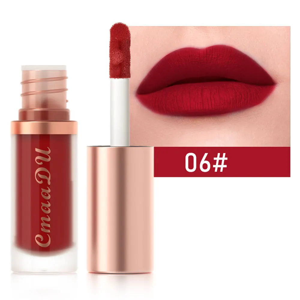CMAADU Waterproof Matte Velvet Lip Gloss – Long-Lasting, Moisturizing, Non-Stick Formula