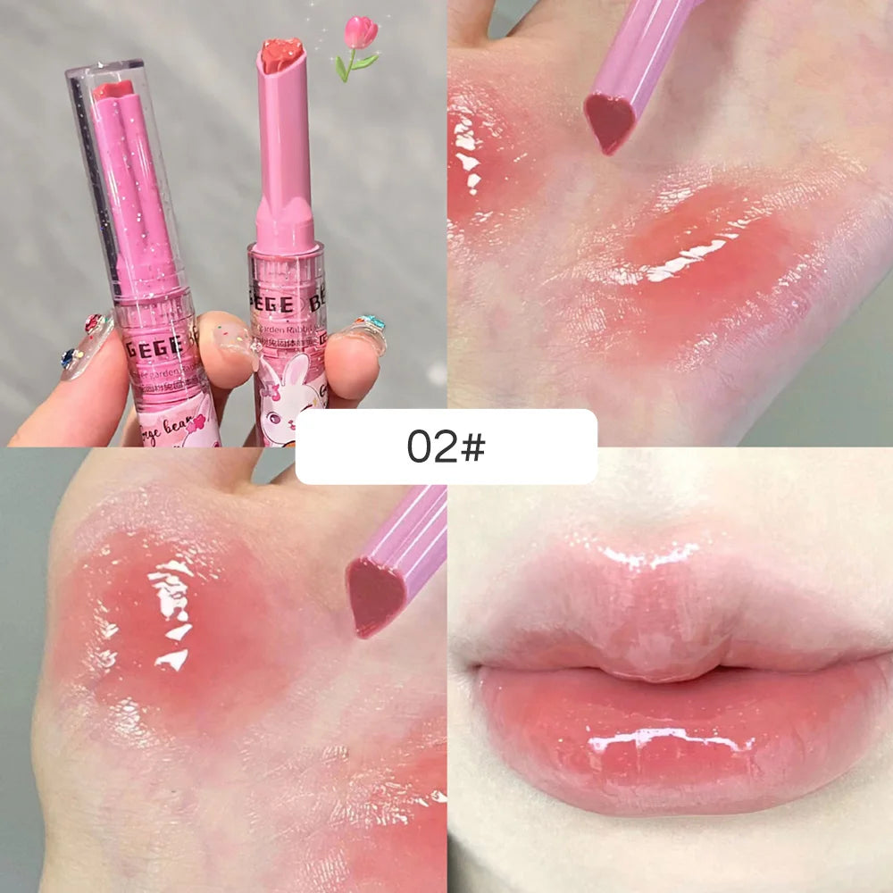 Brillo labial Gege Bear Garden Pink Rabbit: hidratante, duradero y resistente al agua.