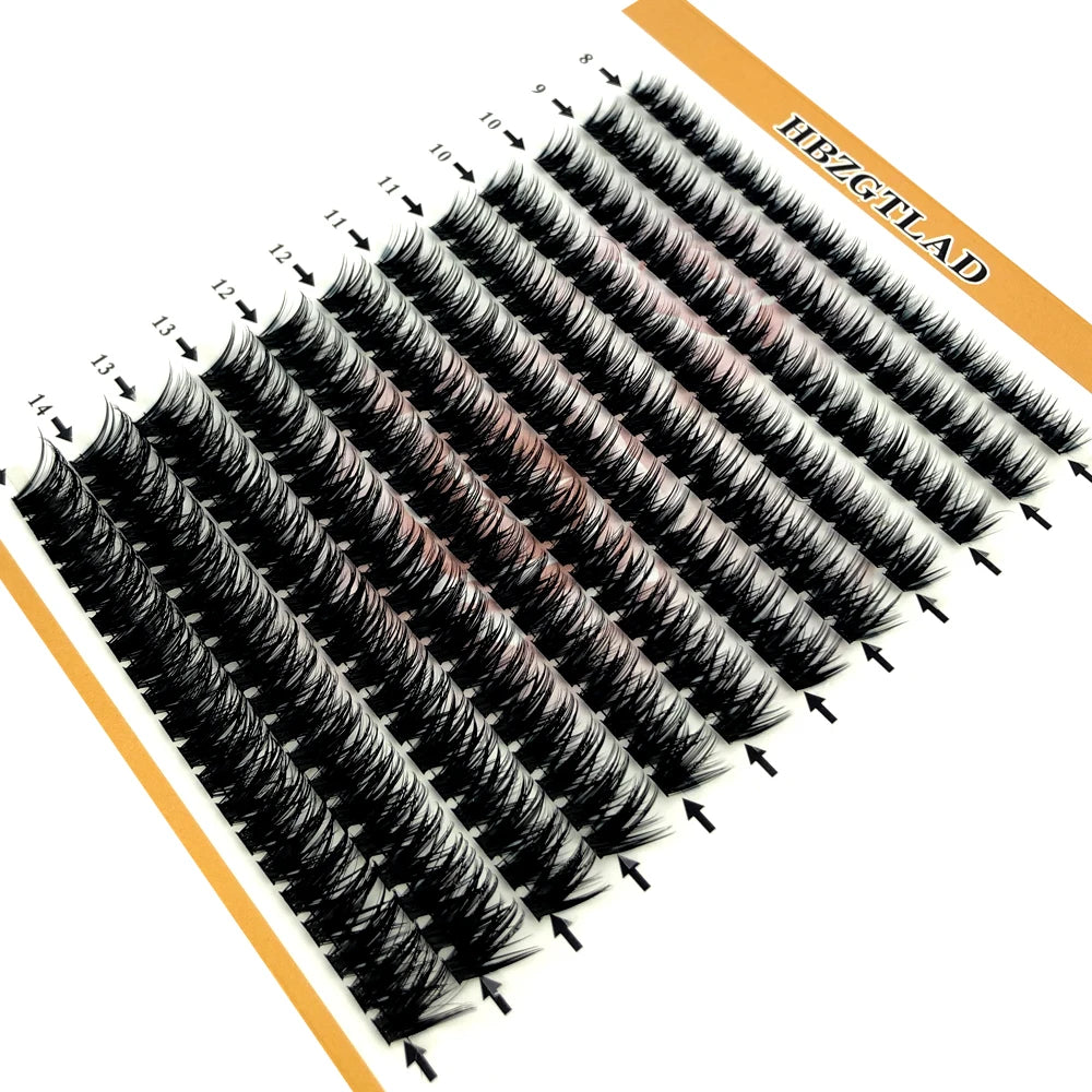 رموش HBZGTLAD D Curl Lash Clusters بمزيج 30D–100D - رموش صناعية ناعمة وطبيعية