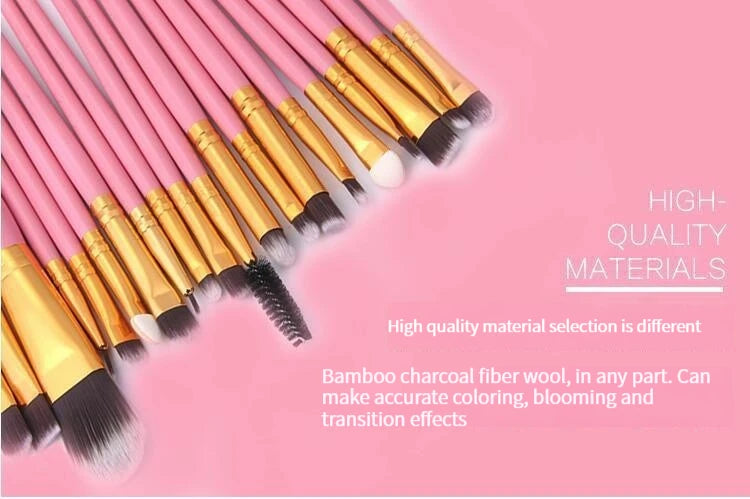 BeeChip 20 PCS Professional Makeup Brush Set – Soft Synthetic Brushes for Face & Eyes