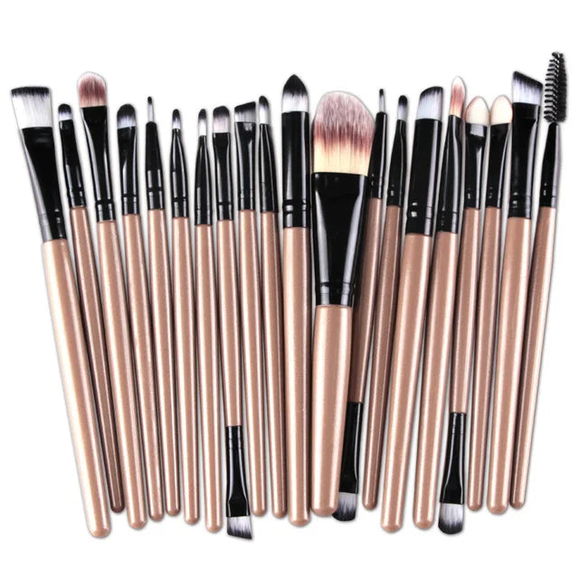 BeeChip 20 PCS Professional Makeup Brush Set – Soft Synthetic Brushes for Face & Eyes