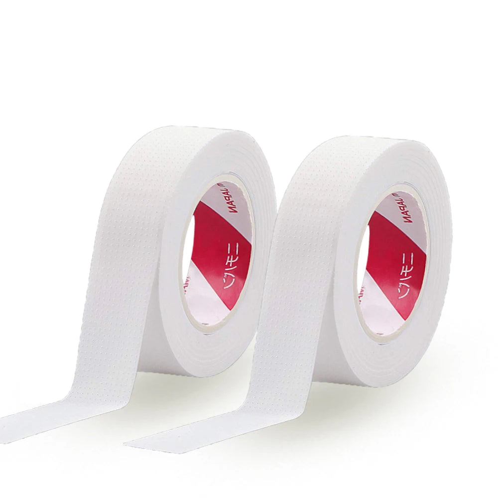 FOEONCO 2/3 Rolls Japanese Eyelash Extension Tape – Lint-Free, Breathable & Gentle