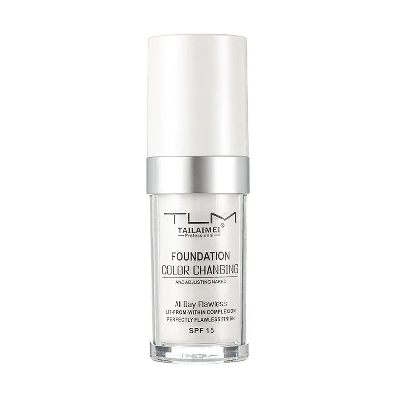 Base de maquillaje líquida LuxuryGlow Warm Change: resistente al agua, con control de grasa y protección FPS