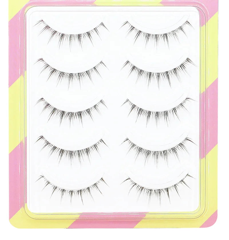Pestañas postizas naturales BLINKWAVE Dream Deer, 5 pares, en forma de V | Pestañas suaves con efecto visón