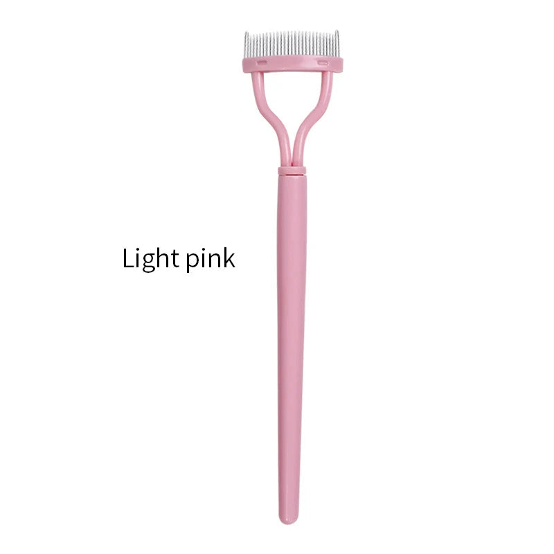 LuxuryGlow Stainless Steel Eyelash Separator & Curler | Metal Teeth Mascara Comb