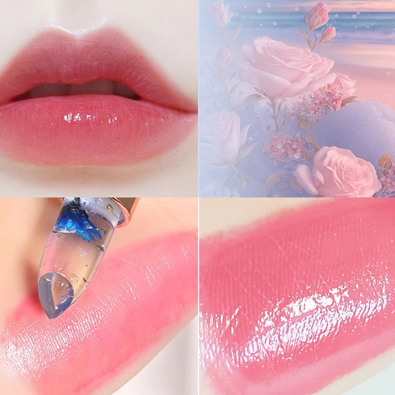 Lápiz labial en gel LuxuryGlow que cambia de color: duradero, hidratante y sensible a la temperatura.