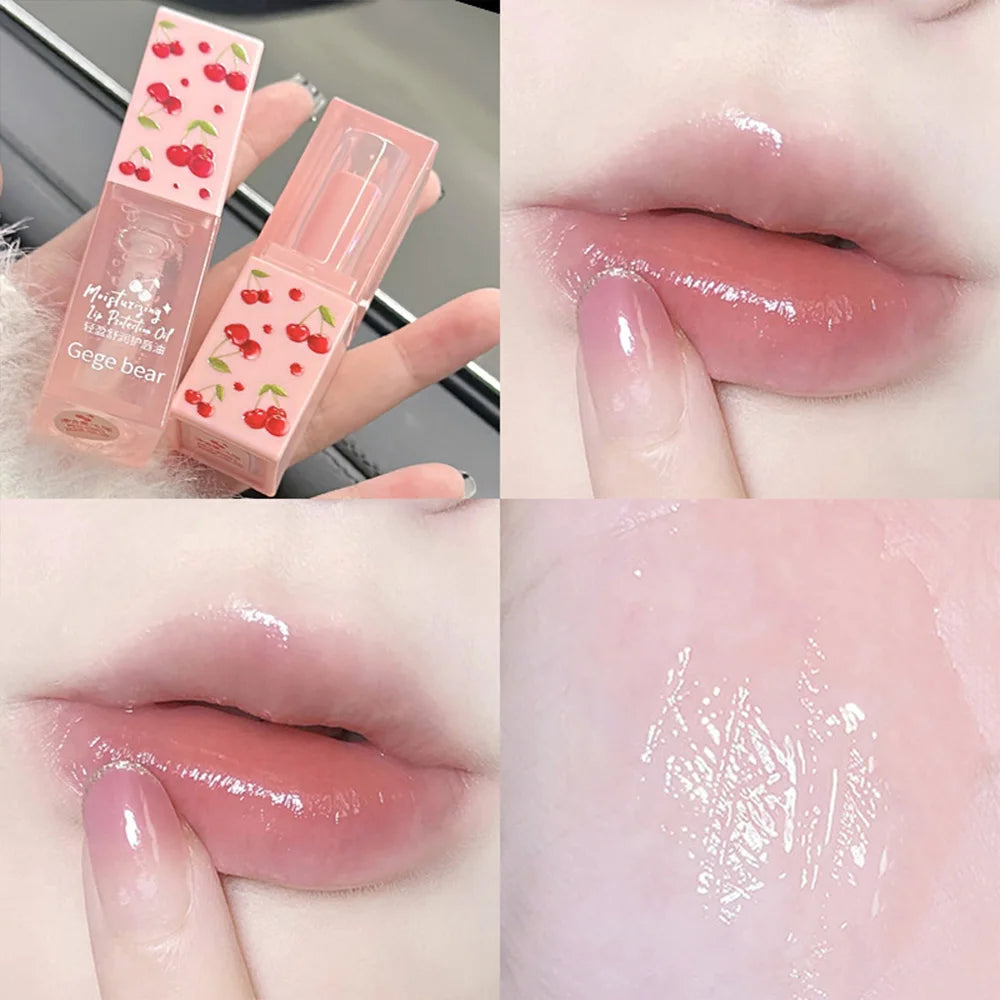 Gege Bear Cherry Lip Balm & Lip Oil Duo – Deep Hydration & Winter Care by Gege Bear