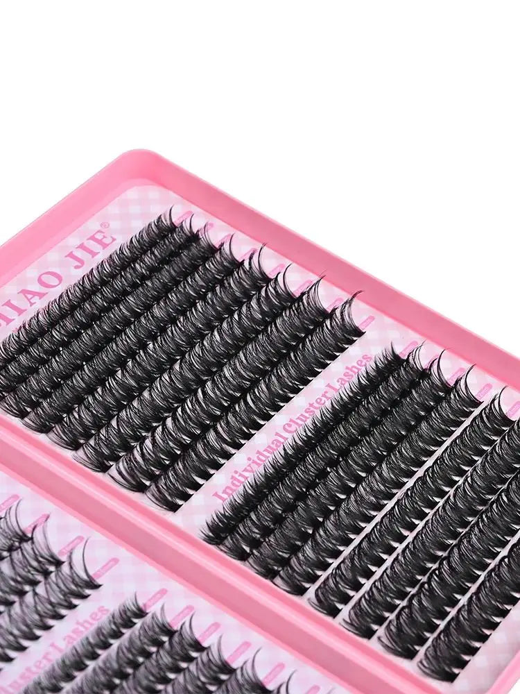 مجموعة رموش MIAOJIE D Curl من 640 قطعة - رموش صناعية فردية بطول 9-16 مم