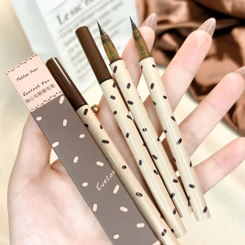 MAXFINE Waterproof Long Lasting Liquid Eyeliner – Smudge-Proof Silkworm Lash Pencil