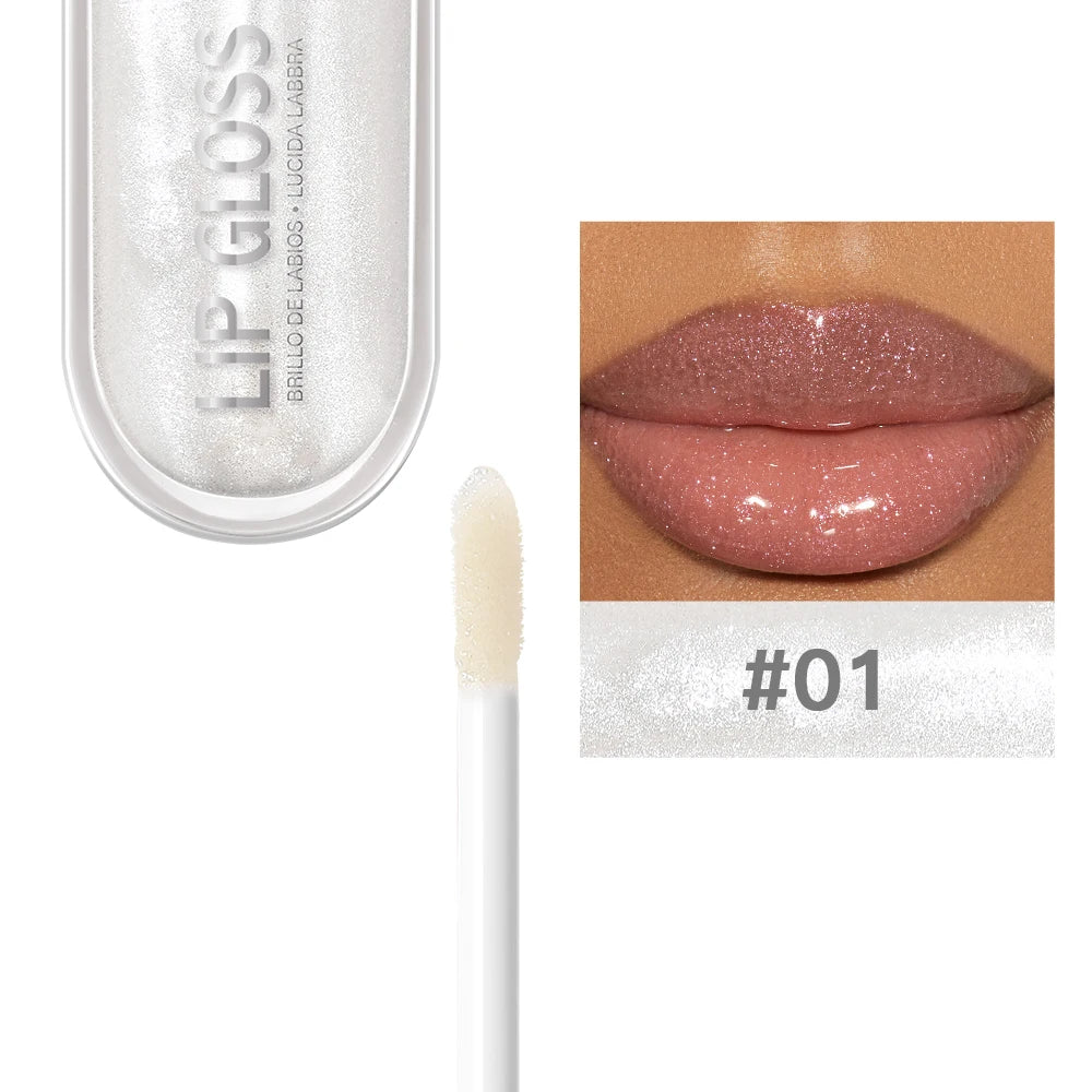 Set de brillo labial USHAS de 12 colores: brillo metálico e hidratación de larga duración