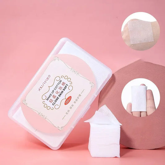 Toallitas de algodón desechables LuxuryGlow (1000 unidades): discos suaves para limpieza facial y desmaquillaje