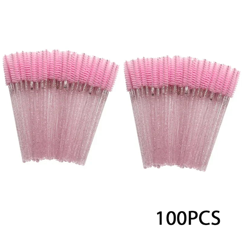 100 قطعة من أعواد الماسكارا وفرش الحواجب للاستخدام مرة واحدة من CNKESS - أدوات وضع مكياج صحية ومتعددة الاستخدامات