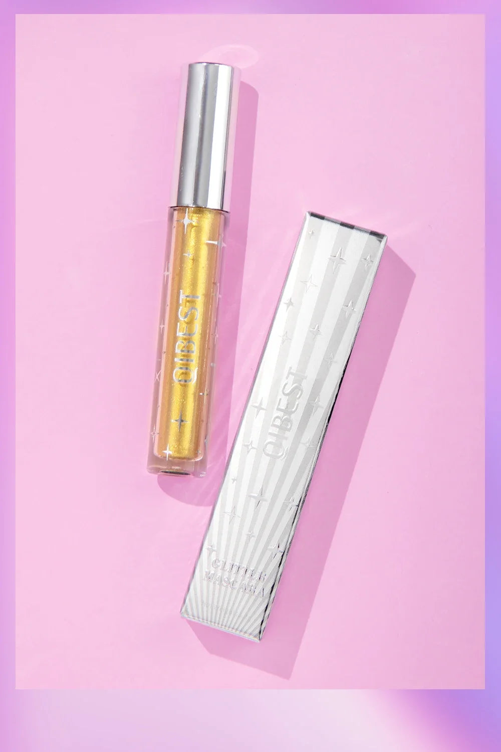 LuxuryGlow Diamond Purple Glitter Mascara – Curling, Volumizing & Sweatproof Shine