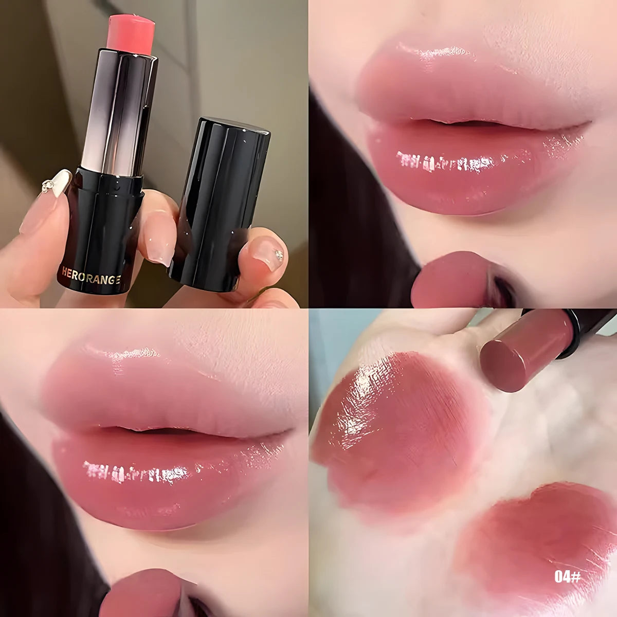 Lápiz labial resistente al agua LuxuryGlow Red Brown: hidratante, duradero y con brillo de espejo.