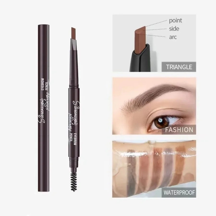 SAKSRAAR Natural Brown Waterproof Eyebrow Pencil – Ultra-Fine, Smudge-Proof, Long-Lasting