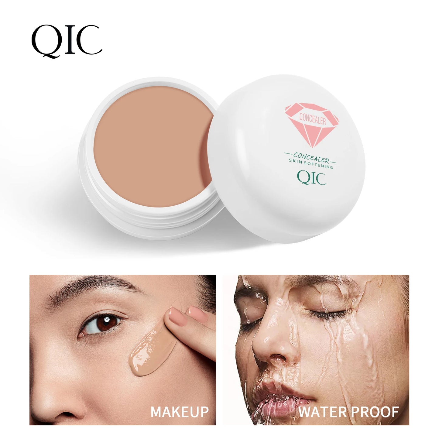 Corrector QIC de alta definición resistente al agua: cobertura total para cicatrices, tatuajes e imperfecciones