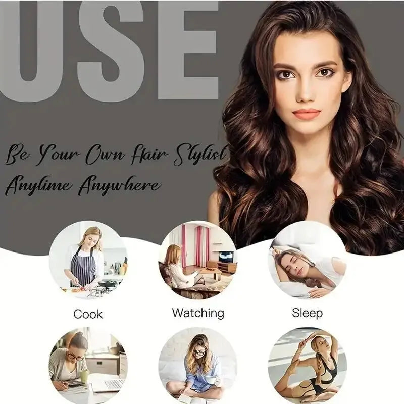 Tanyi DIY Heatless Hair Curling Headband Set – No-Heat Lazy Curler with Hairpins