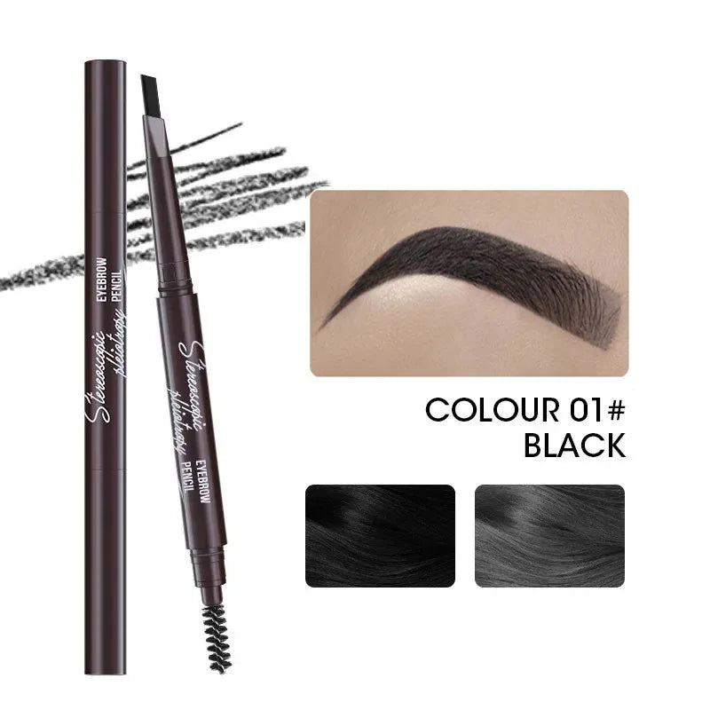 SAKSRAAR Natural Brown Waterproof Eyebrow Pencil – Ultra-Fine, Smudge-Proof, Long-Lasting