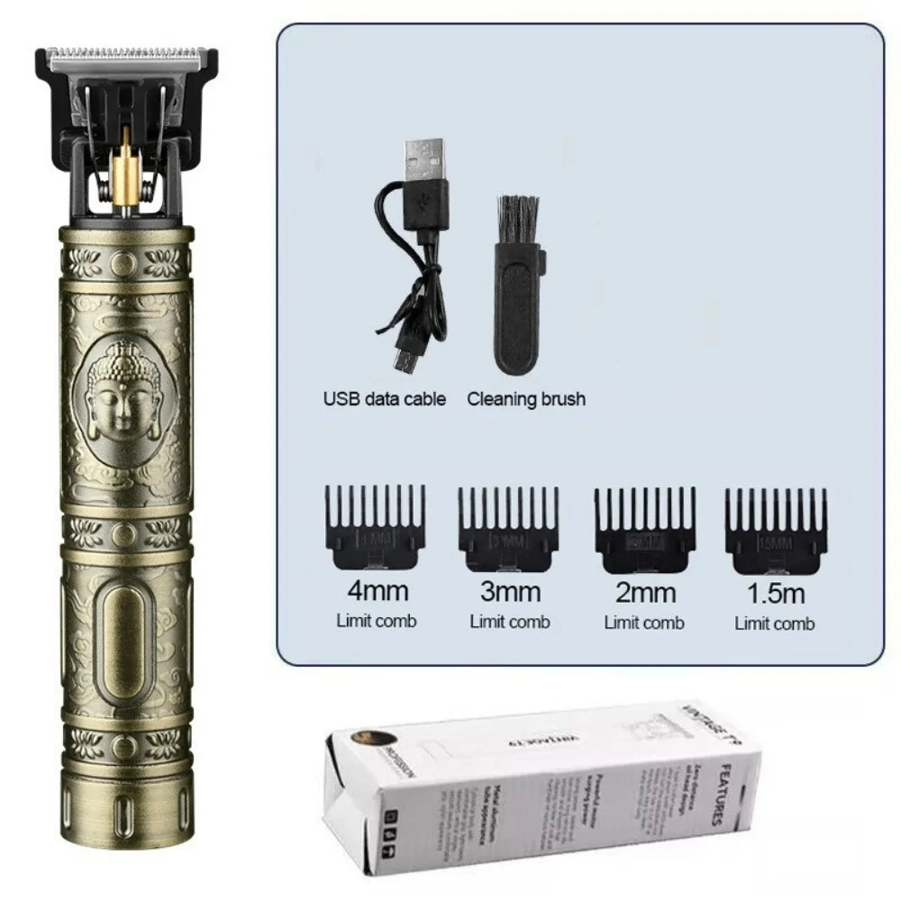 LuxuryGlow T9 USB Rechargeable Hair Clipper – Precision Beard & Hair Trimmer for Men