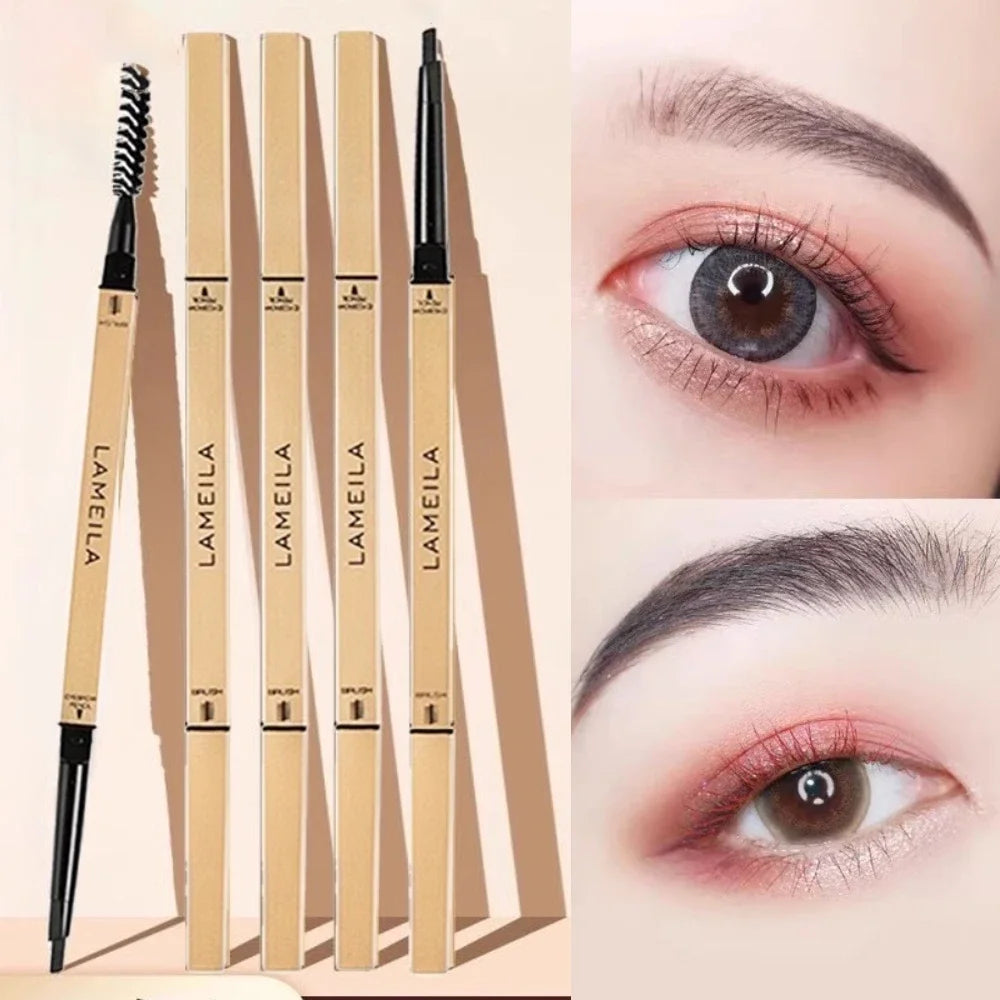 LuxuryGlow 5-Color Double Head Waterproof Eyebrow Pencil with Brush | Long-Lasting & Sweatproof