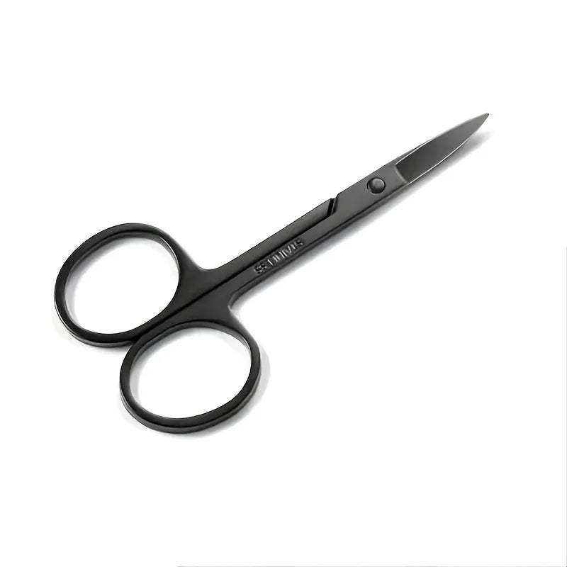 YMOLGA Stainless Steel Precision Eyebrow & Facial Hair Scissors – Unisex Grooming Tool