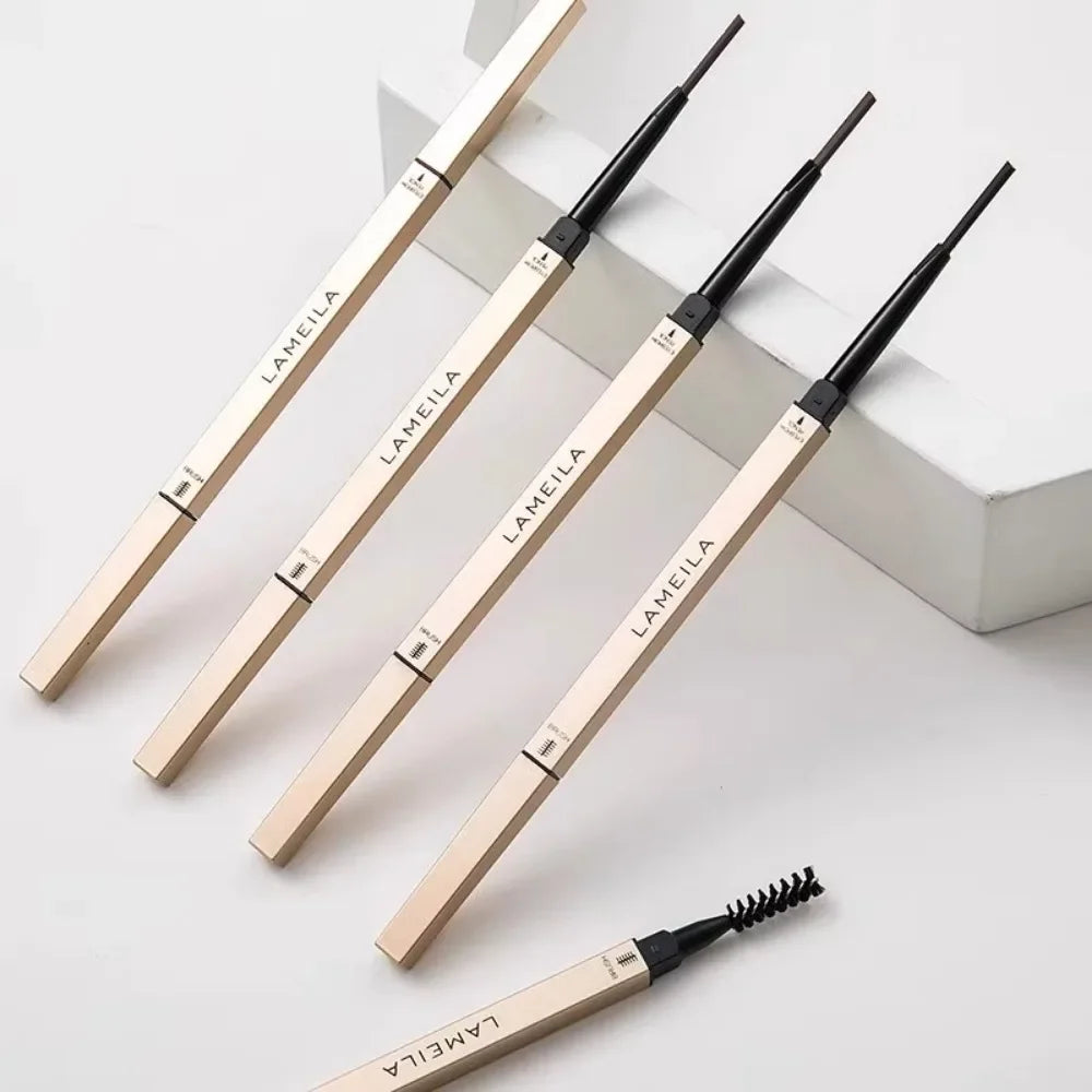 LuxuryGlow 5-Color Double Head Waterproof Eyebrow Pencil with Brush | Long-Lasting & Sweatproof