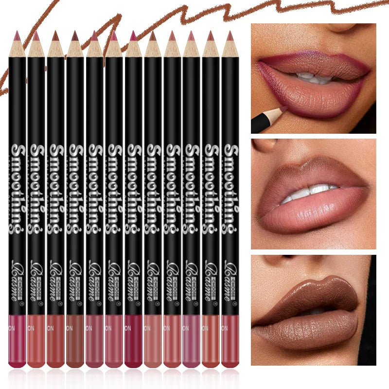 ELIGE RASME - Set de regalo de 12 labiales mate de larga duración con delineador de labios: colores vibrantes para mujer, ideal para San Valentín y ocasiones especiales.