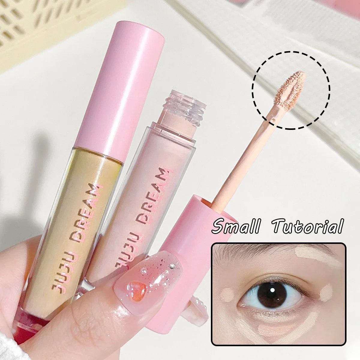 Sombra de ojos líquida resistente al agua JUJU Dream: acabado mate y brillante de alta pigmentación, resistente a las manchas, corrector de ojos de larga duración (3 g)