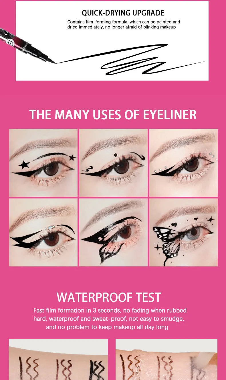 MAXFINE Waterproof Liquid Eyeliner – Long Lasting, Smudge-Proof & Quick Dry Formula