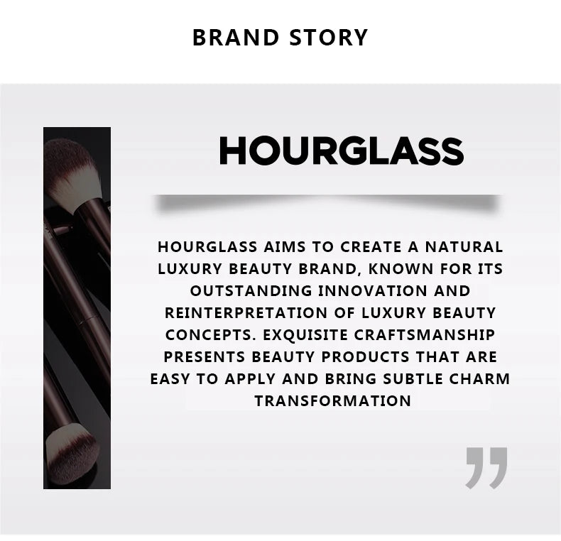 فرشاة العيون الدقيقة رقم 13 من Hourglass - ألياف صوف ناعمة لتطبيق لطيف ودقيق
