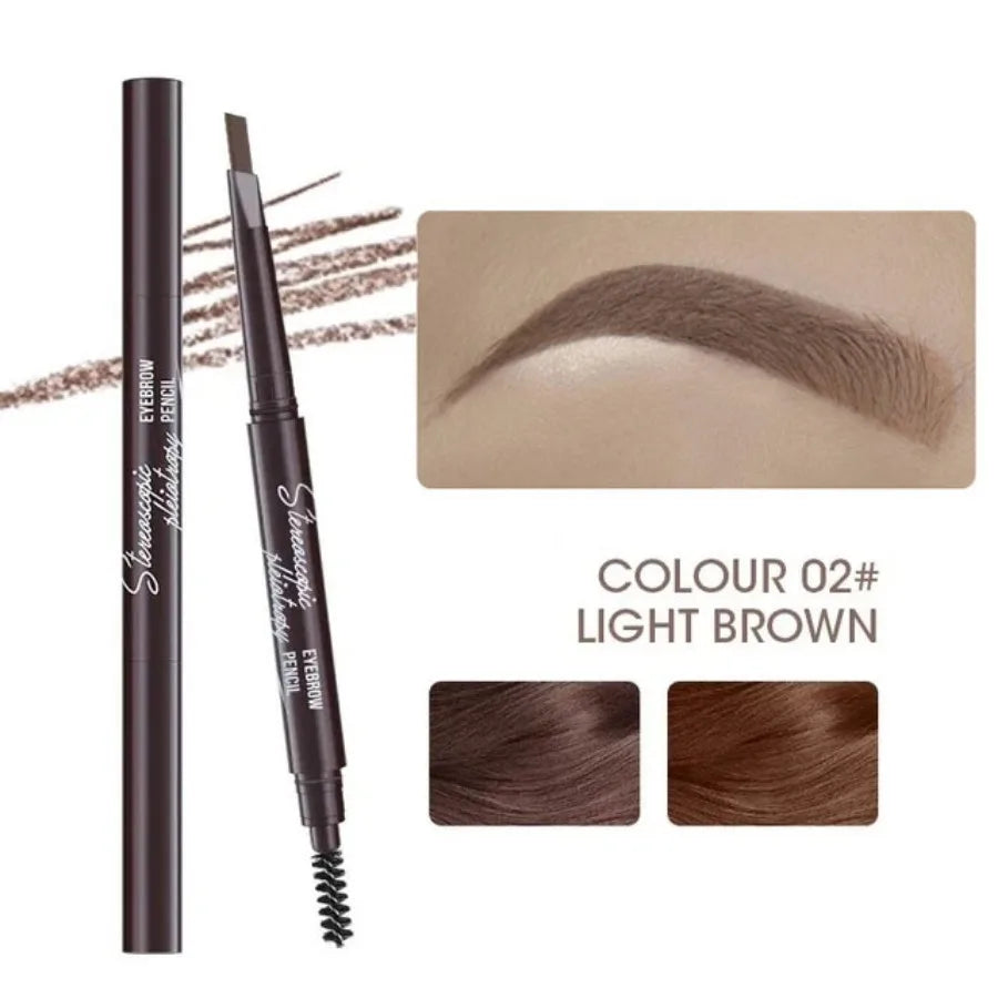 SAKSRAAR Natural Brown Waterproof Eyebrow Pencil – Ultra-Fine, Smudge-Proof, Long-Lasting